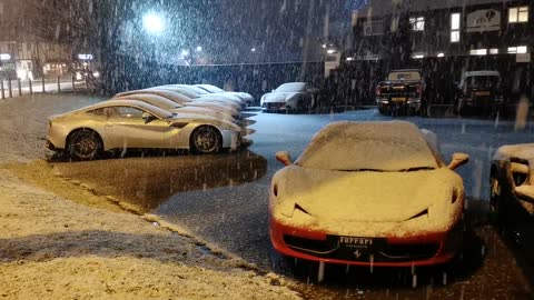 Blizzard on luxury cars
