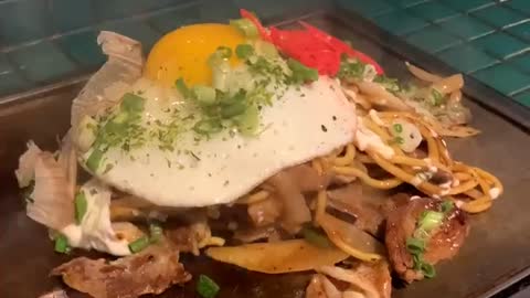 Japanese food okonomiyaki