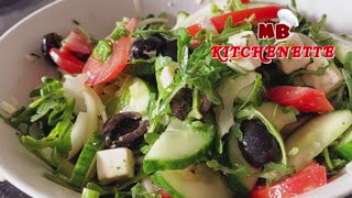 Eat this Greek Salad for dinner every day and you will lose belly fat! Easy, delicious . AI