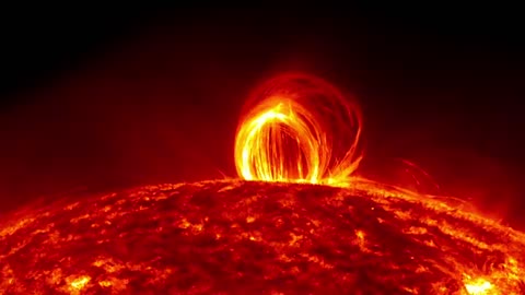 NASA _ Fiery Looping Rain on the Sun
