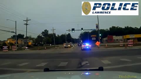 Video shows high speed police chase of double homicide suspect through Lawrence