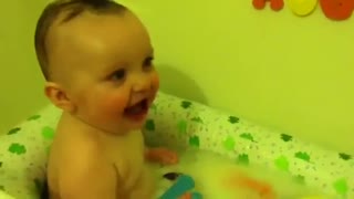 baby bath giggles