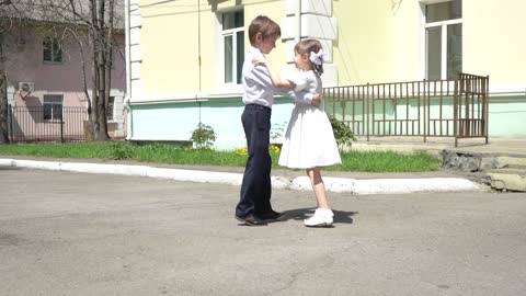 Children dancing waltz