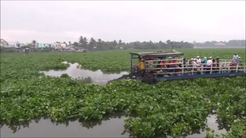 Vietnam, Binh Duong, Thủ Dầu Một - Saigon River Ferry Timelapse - 2014-05