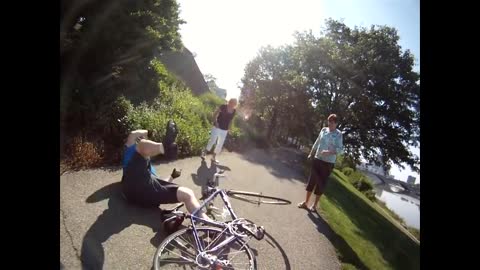 Bike crash with sound