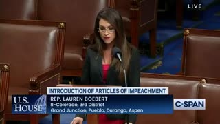 Lauren Boebert reads articles of impeachment against Joe Biden (Volume up!)