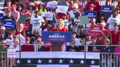 Marjorie Taylor Greene Speaks at Trump Rally in Perry, Georgia