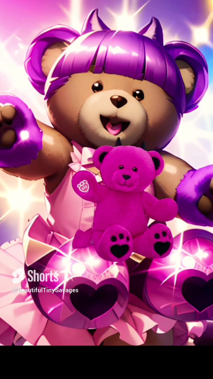 Devilishly Pink Teddy Bear
