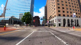Motorcycle Ride on 4th St. Downtown in St. Louis, MO-4K