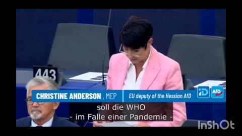 MEP Christine Anderson Confronts the WHO Treaty and Calls on Voters to Hold MEPS Accountable