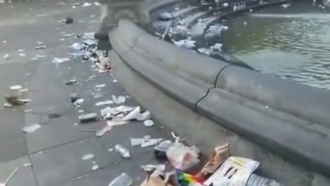 Trash Left After Pride Parade