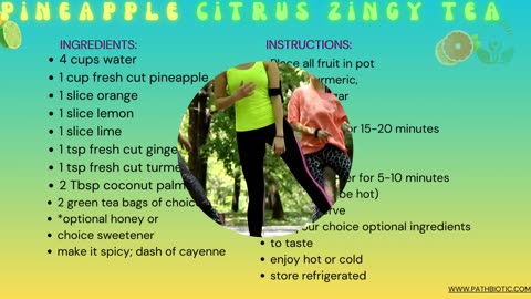 PINEAPPLE CITRUS ZINGY Tea Antioxidant Boost Energize