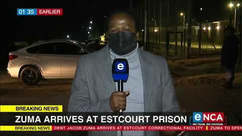 Jacob zuma spend his first night in prison