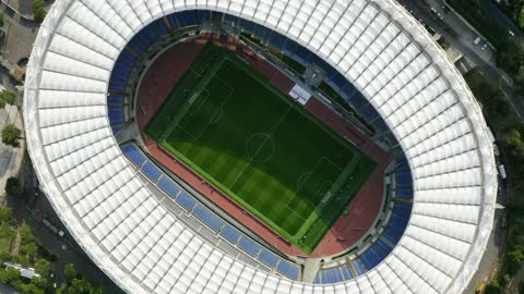 El estadio desde las alturas, alistandonos para el mundial fútbol