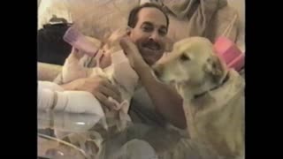 Golden Retriever Won't Stop Stealing Baby's Bottle