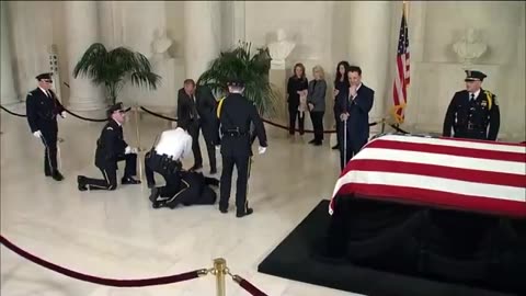 Honor Guard Collapses in U.S. Capitol Rotunda