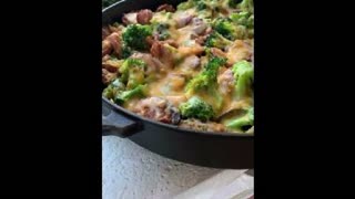 Keto Sausage and Broccoli Cauliflower Rice - Yummy - Easy - Dinner - #shorts