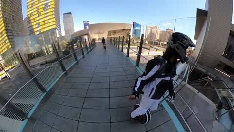 Escalator Mishap on an Electric Unicycle