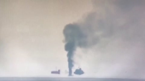 A ship got shoot in Odessa