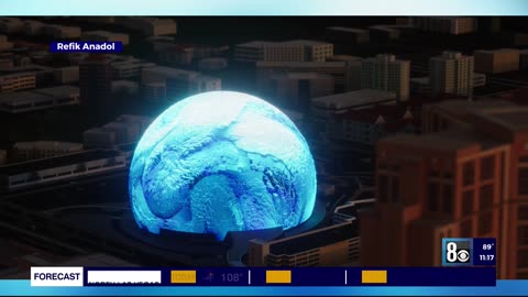 An artist plans to turn the exterior of the Las Vegas MSG Sphere into a mesmerizing AI sculpture.