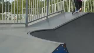 Scooter at the skatepark