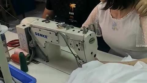 Funny video, spoofed female worker from a Chinese factory