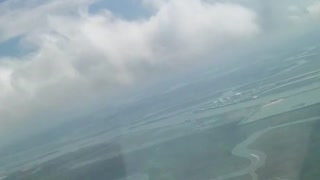 Incredible Cockpit dazzling View when plane rammed into the clouds