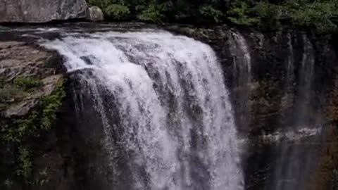 Beauty of water fall caught by drone