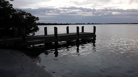 Blustery Morning at the Dock, Indian River Lagoon, Wabasso, FL