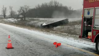 Ice Causes Mayhem In Michigan