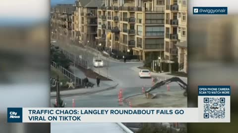 Traffic chaos_ Langley roundabout fails go viral on TikTok