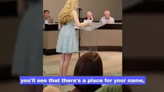 Young student stands up to "Woke" school board.