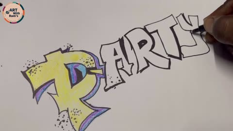 ‘PARTHY’ Name Drawing ✍️ video http://youtube.com/@artwithrams