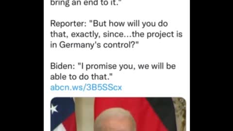 Biden Threatons to blow up Nord Stream 2 pipeline