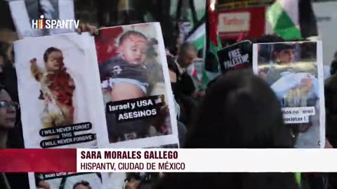 Mexicanos exigen el cese del genocidio contra el pueblo palestino