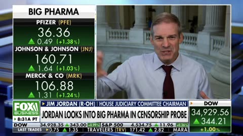 Jim Jordan Seeks Info from Big Pharma in Censorship Probe