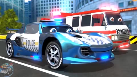 Wheels On The Police Car Nursery Rhyme for Children by Speedies