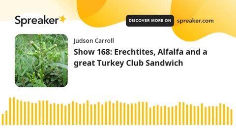 Show 168: Erechtites, Alfalfa and a great Turkey Club Sandwich