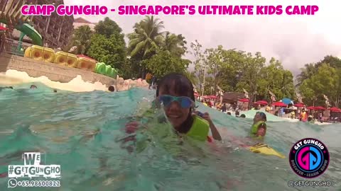 Big Wave Fun! Kids visit Adventure Cove WaterPark Sentosa - Camp GungHo Singapore