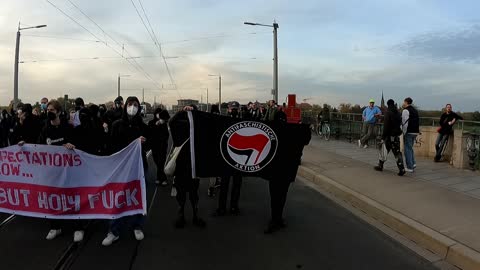 Antifa VS. Querdenken in Dresden am 29.10.2022