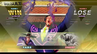 SFV: F.A.N.G. (CornMan115) vs Zangief (Darklos55)