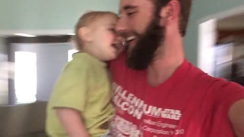 Baby's priceless reaction after getting "dizzy" for the first time