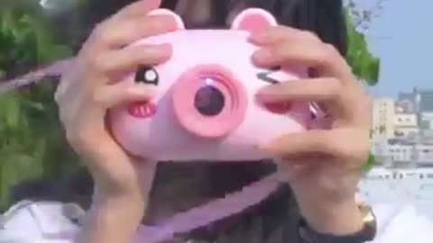 camera style bubble gun toy | smallest bubble machine for fun & enjoy party pop