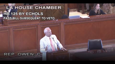 Owen Comments on Veto Override--Protecting Louisiana From Foreign Adversaries