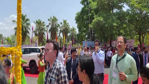 Grand welcome to Prime Minister Prachanda in Indore