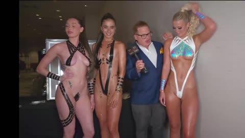 Three models talk about walking for BlackTape Project at Art Hearts Fashion Miami Swim Week