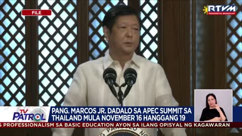 PANG. Marcos Jr. dadalo sa APEC Summit sa Thailand | TV Patrol