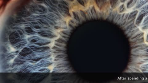 Close up of eye in motion