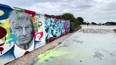 David Amess mural appears at Leigh-on-Sea skate park