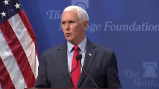 Mike Pence speaks at Washington, D.C. conservative think tank Heritage Foundation